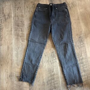 Madewell Charcoal Straight Leg Jeans